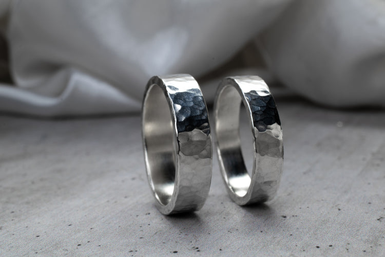 Anillos Martillados 4 mm y 5 mm